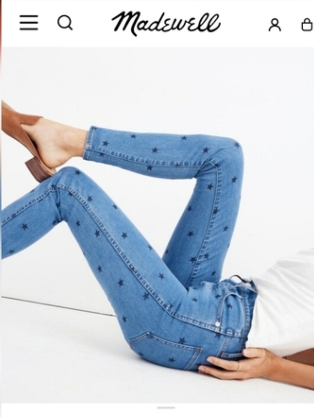 $135 Madewell Size 33 10" High-Rise Skinny Jeans in Starry Night